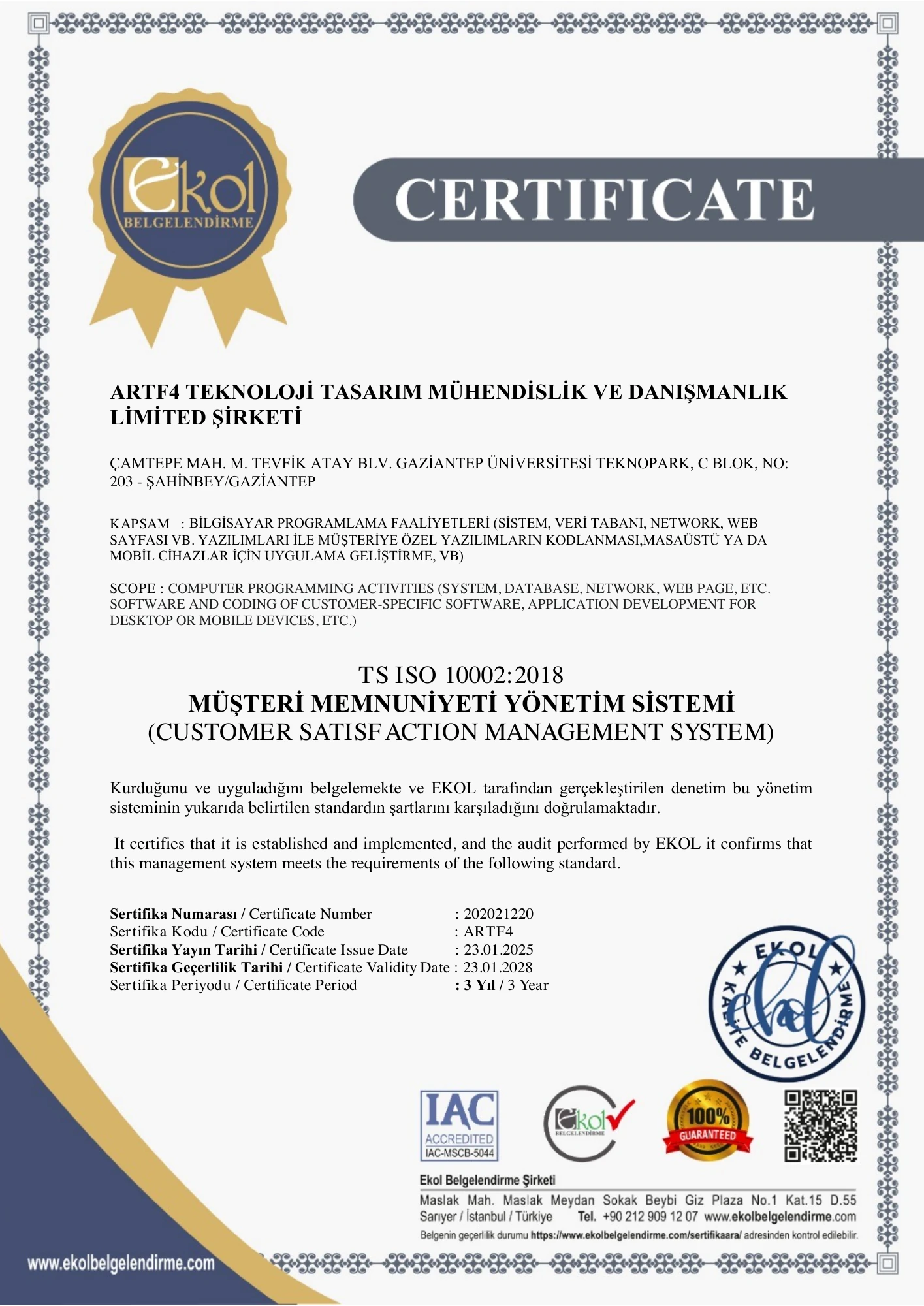 TS ISO 10002:2018 belgesinin önizlemesi