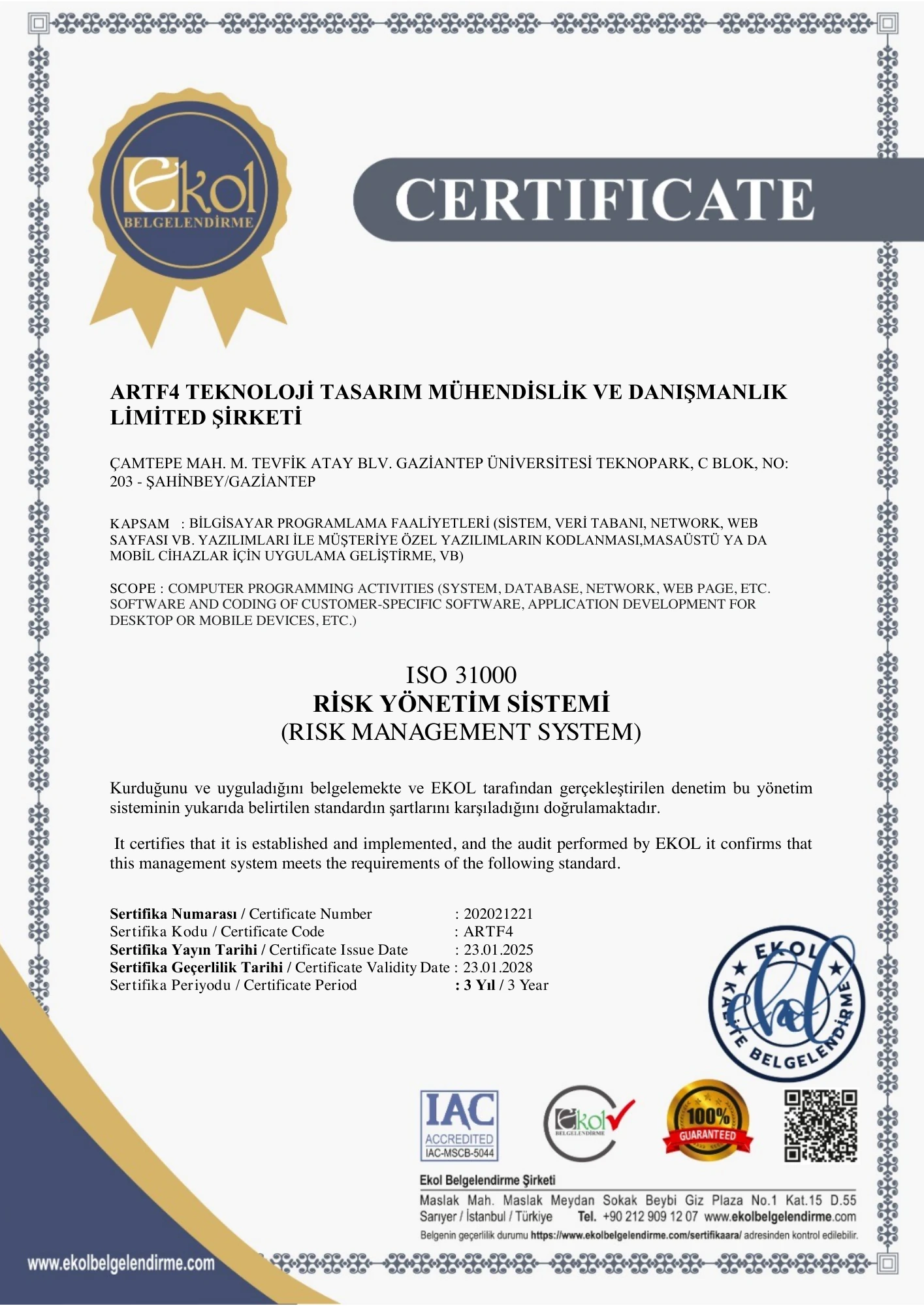 ISO 31000 belgesinin önizlemesi